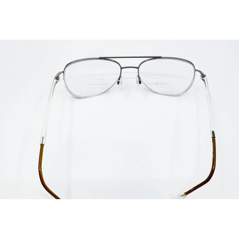 Stetson Eyeglasses Mens Silver Aviator Full Rim 9005 56-17-140